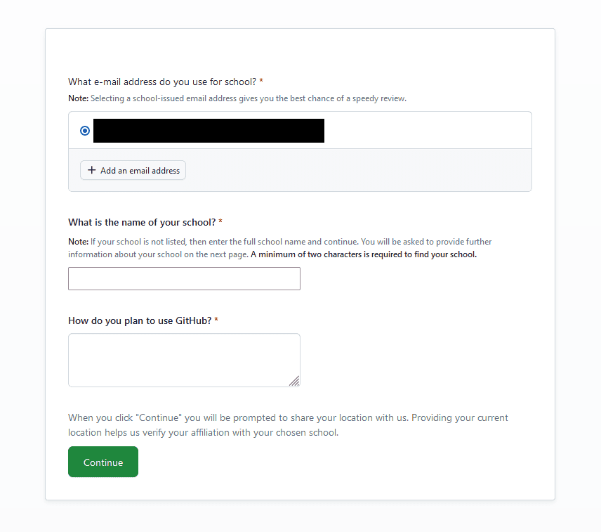 github student benefits form